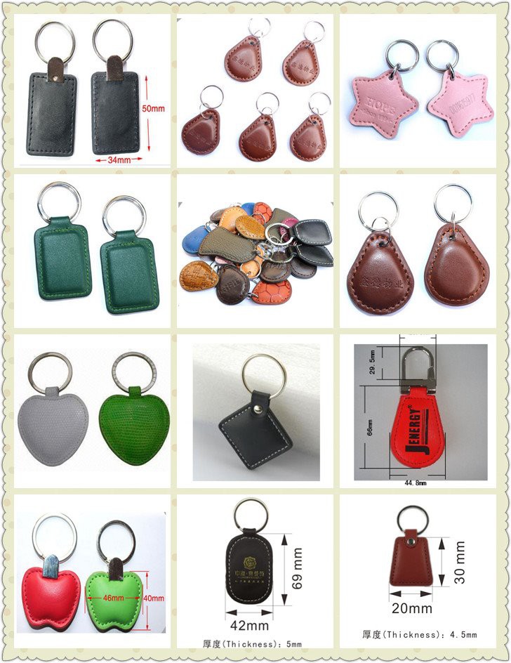 PU keyfob key tag