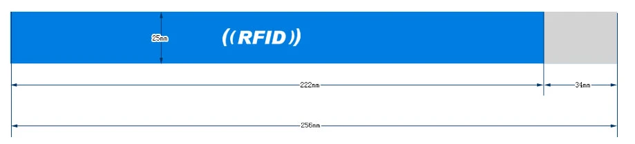 Size of the RFID Paper Wristband Size of the RFID Paper Wristband