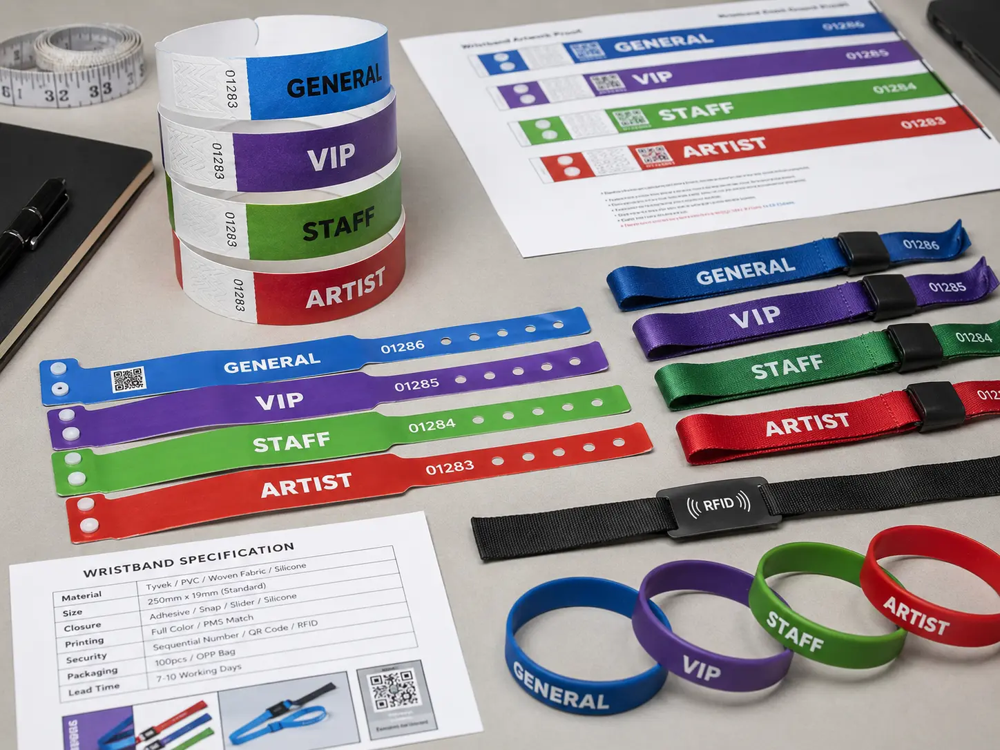 Custom Wristbands For Events: How To Specify, Design And Order Them