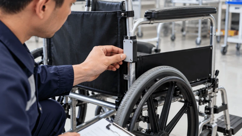 Inspection of a generic asset tag mounted on shared transport equipment. Inspection of a generic asset tag mounted on shared transport equipment.