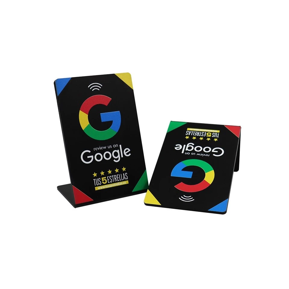 Tap and scan surface of the NFC Google Review Stand Tap and scan surface of the NFC Google Review Stand