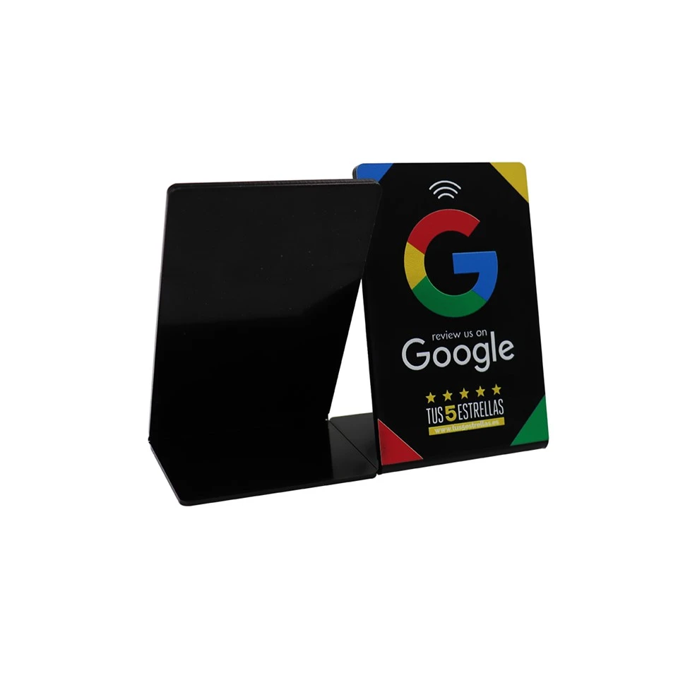 Syntek NFC Google Review Stand for restaurant and retail counters Syntek NFC Google Review Stand for restaurant and retail counters